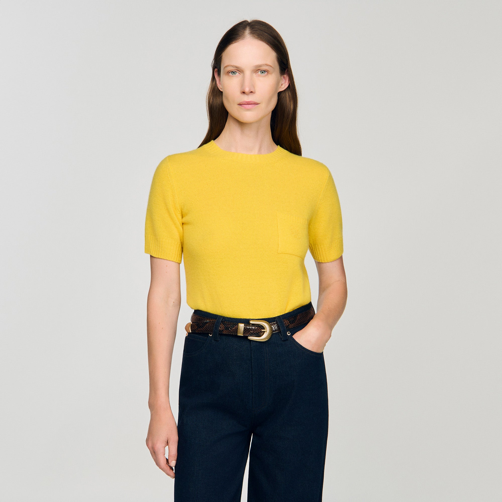 Myrelle Short-Sleeve Jumper Gold Yellow