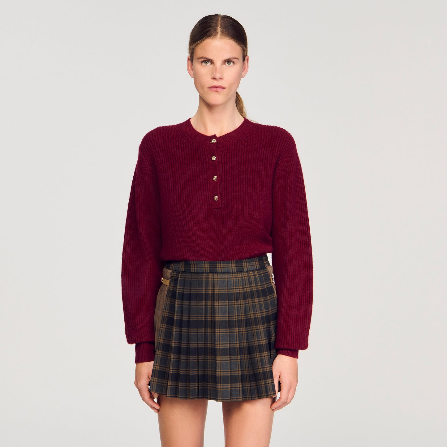 Brandon Wool And Cashmere Jumper Bordeaux