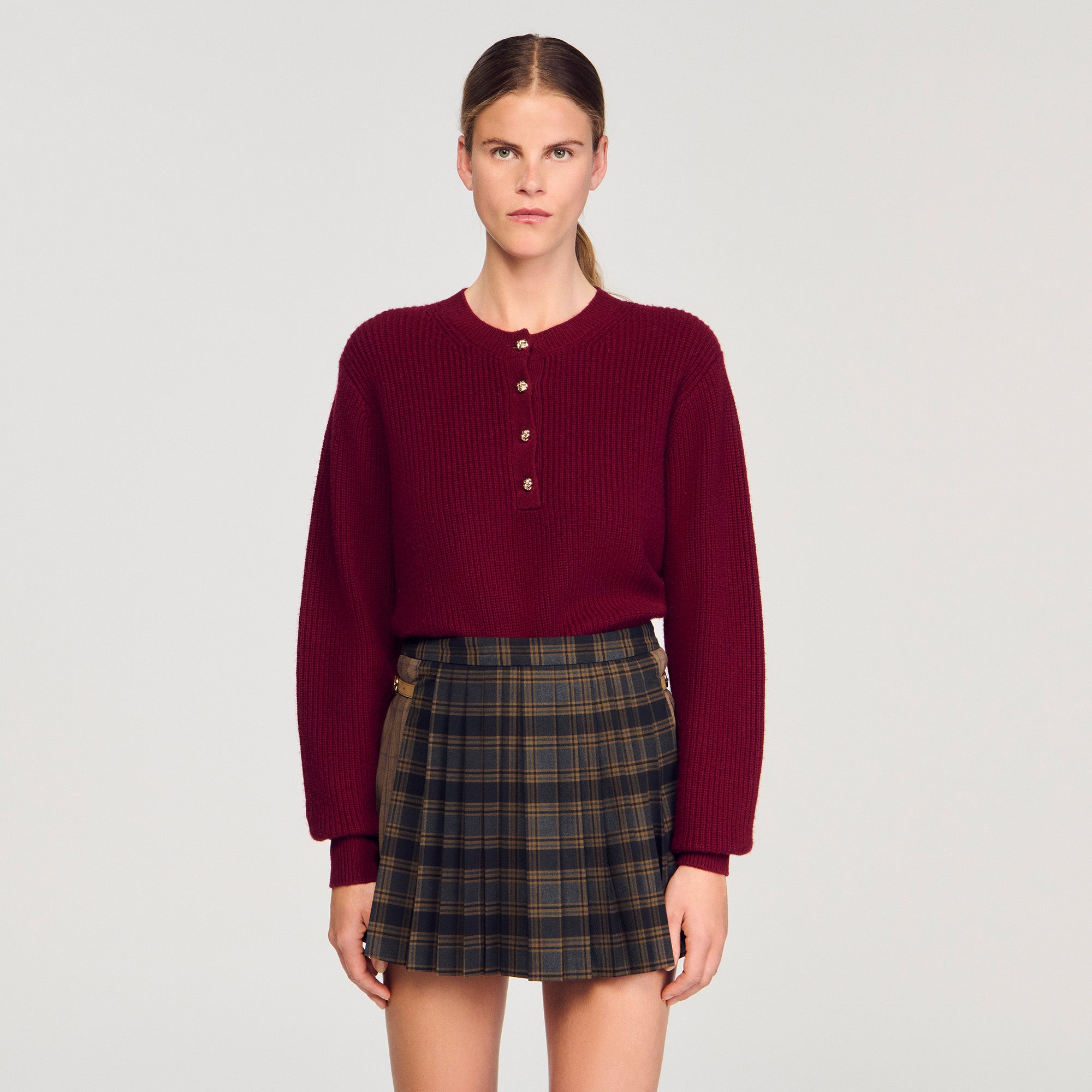 Brandon Wool And Cashmere Jumper Bordeaux