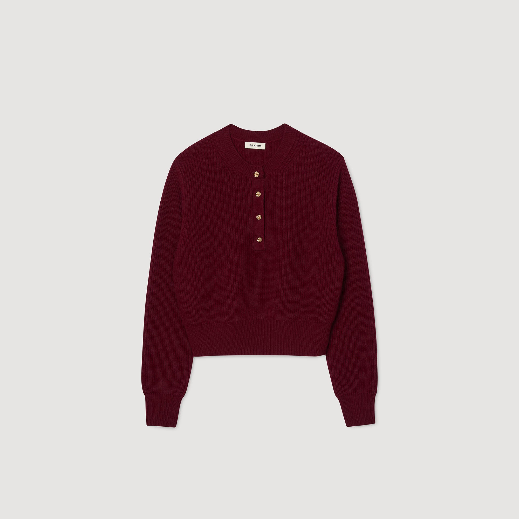Brandon Wool And Cashmere Jumper Bordeaux