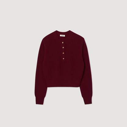 Brandon Wool And Cashmere Jumper Bordeaux