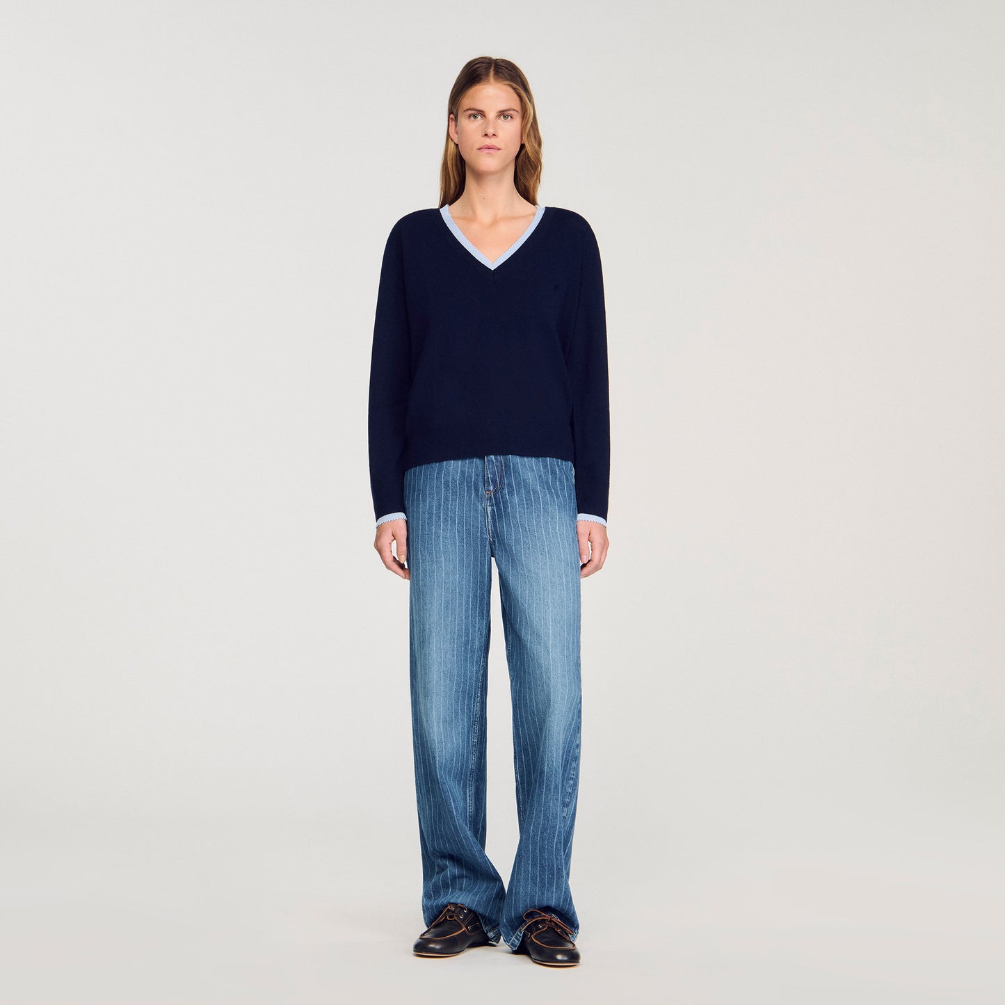 Gaspard Wool And Cashmere Jumper Navy Blue