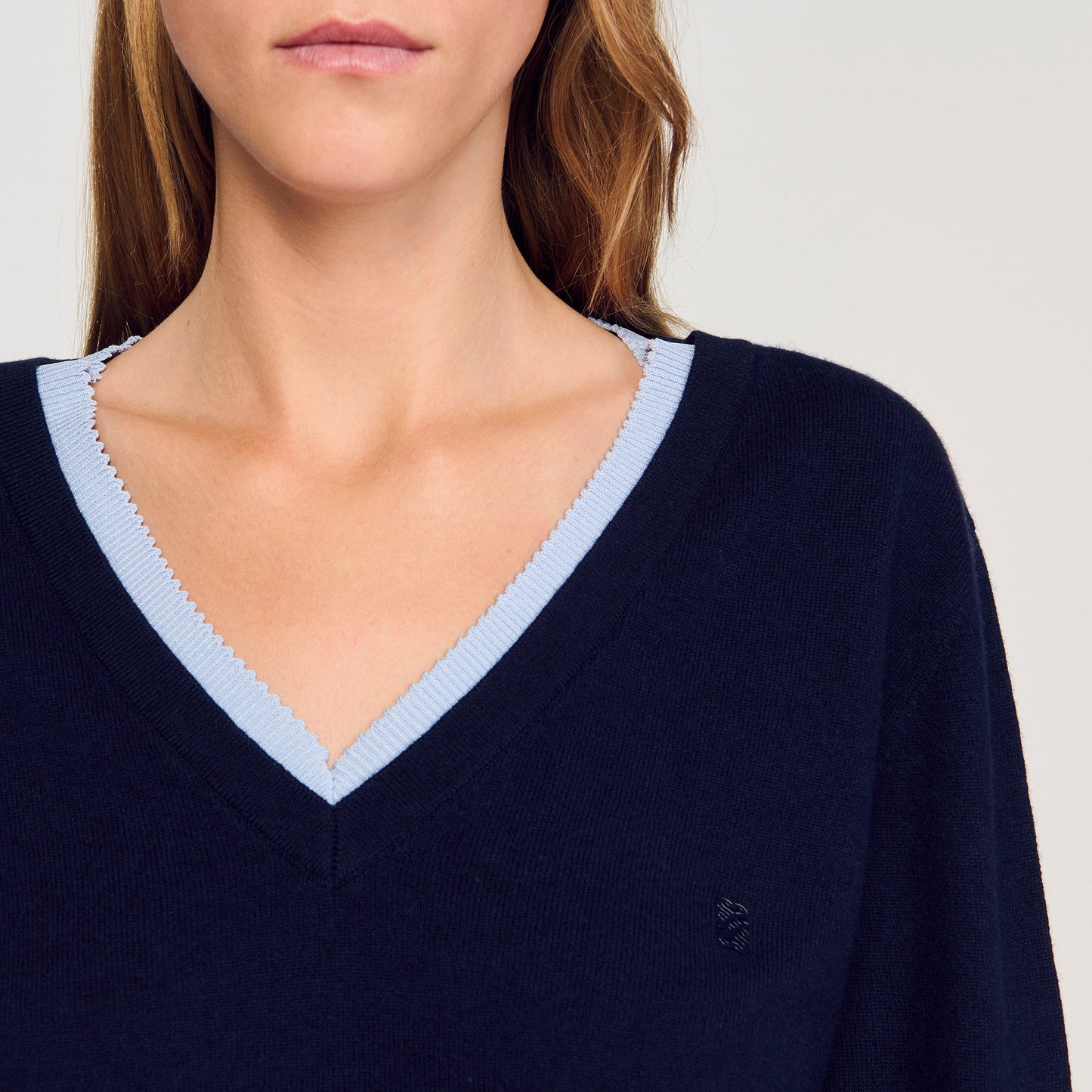 Gaspard Wool And Cashmere Jumper Navy Blue