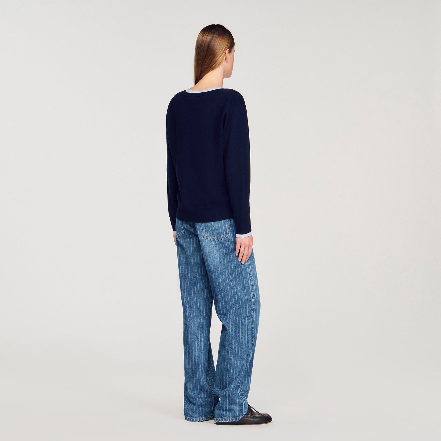 Gaspard Wool And Cashmere Jumper Navy Blue