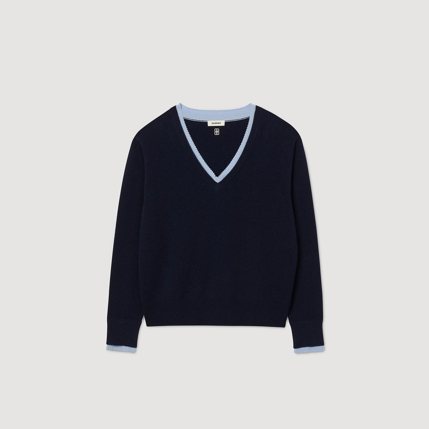 Gaspard Wool And Cashmere Jumper Navy Blue