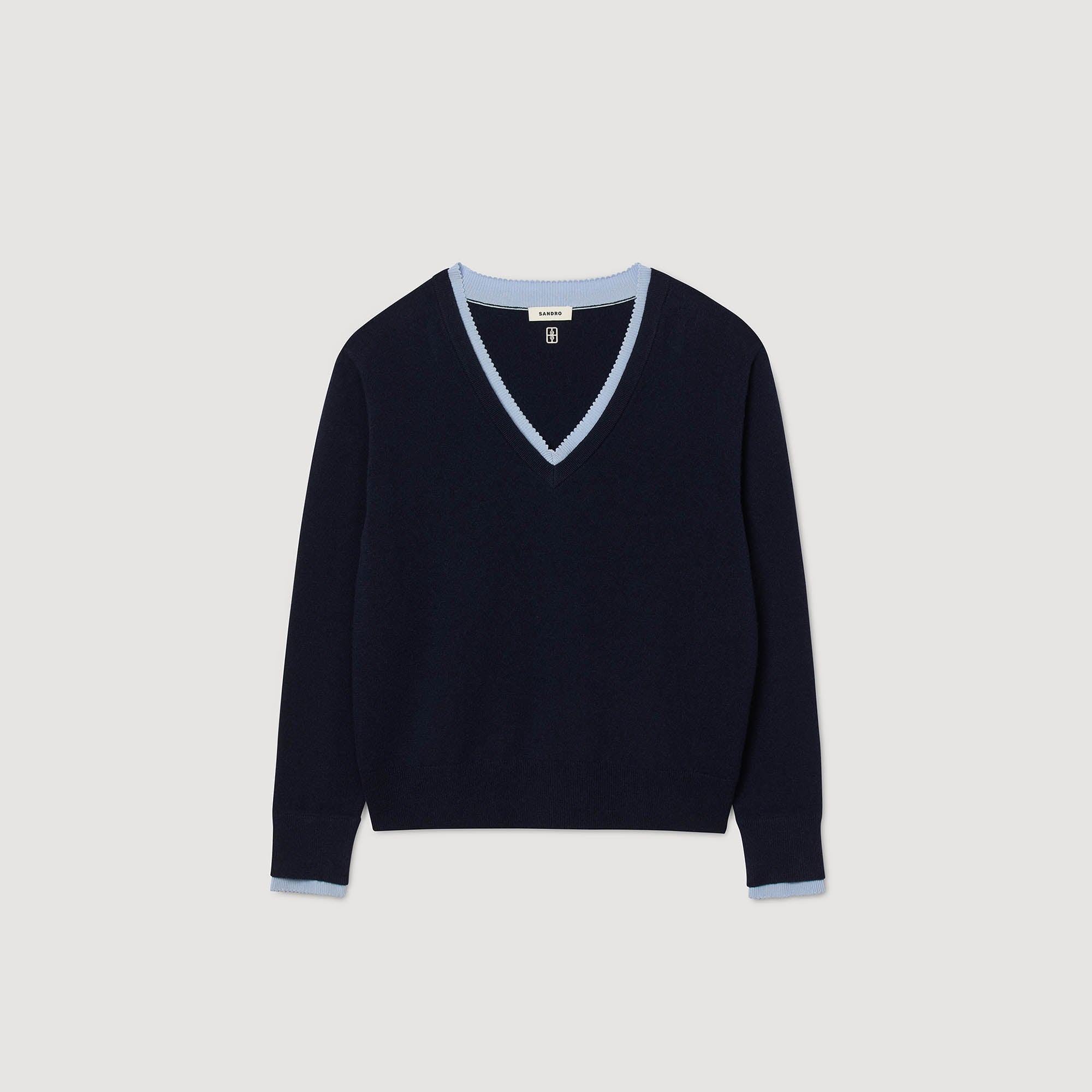 Gaspard Wool And Cashmere Jumper Navy Blue