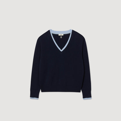 Gaspard Wool And Cashmere Jumper Navy Blue