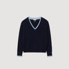 Gaspard Wool And Cashmere Jumper Navy Blue