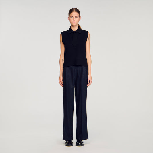 Sohan Tie-Neck Jumper Black