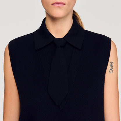 Sohan Tie-Neck Jumper Black