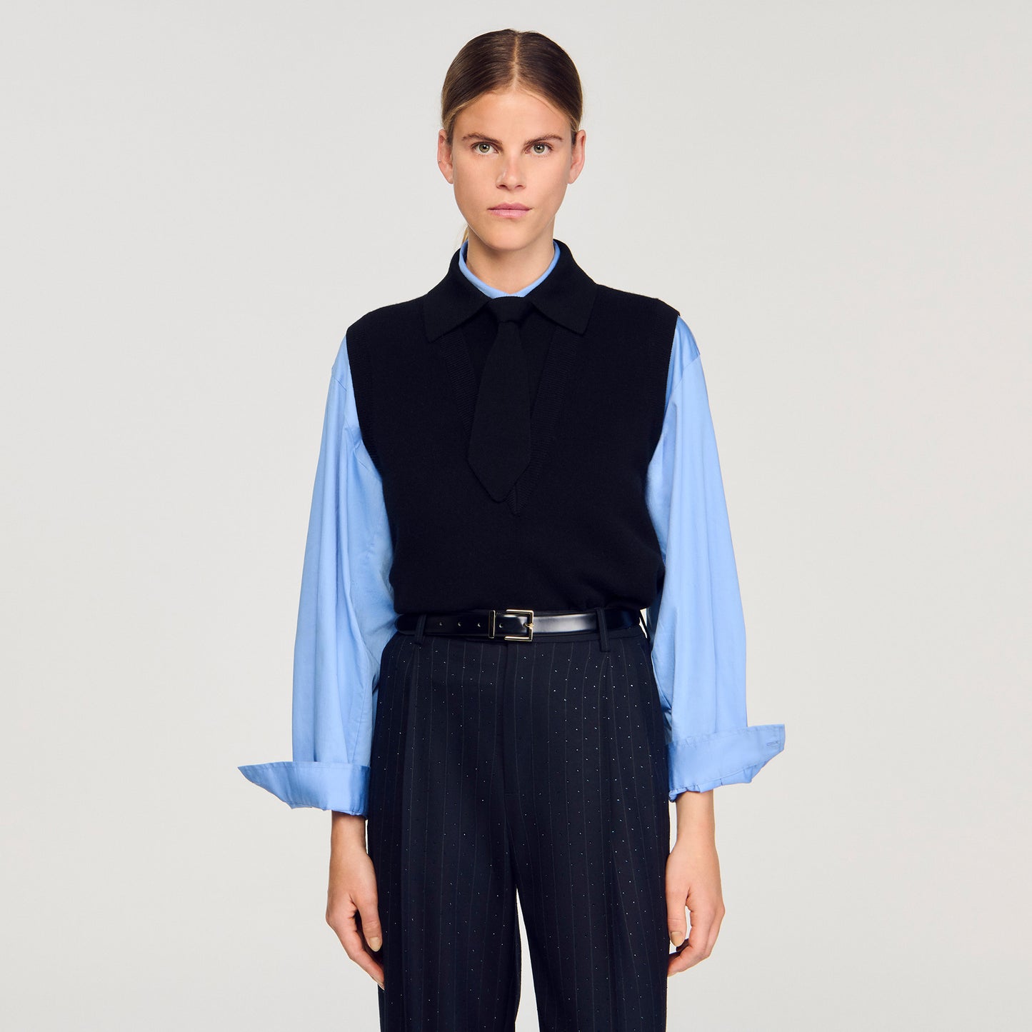 Sohan Tie-Neck Jumper Black