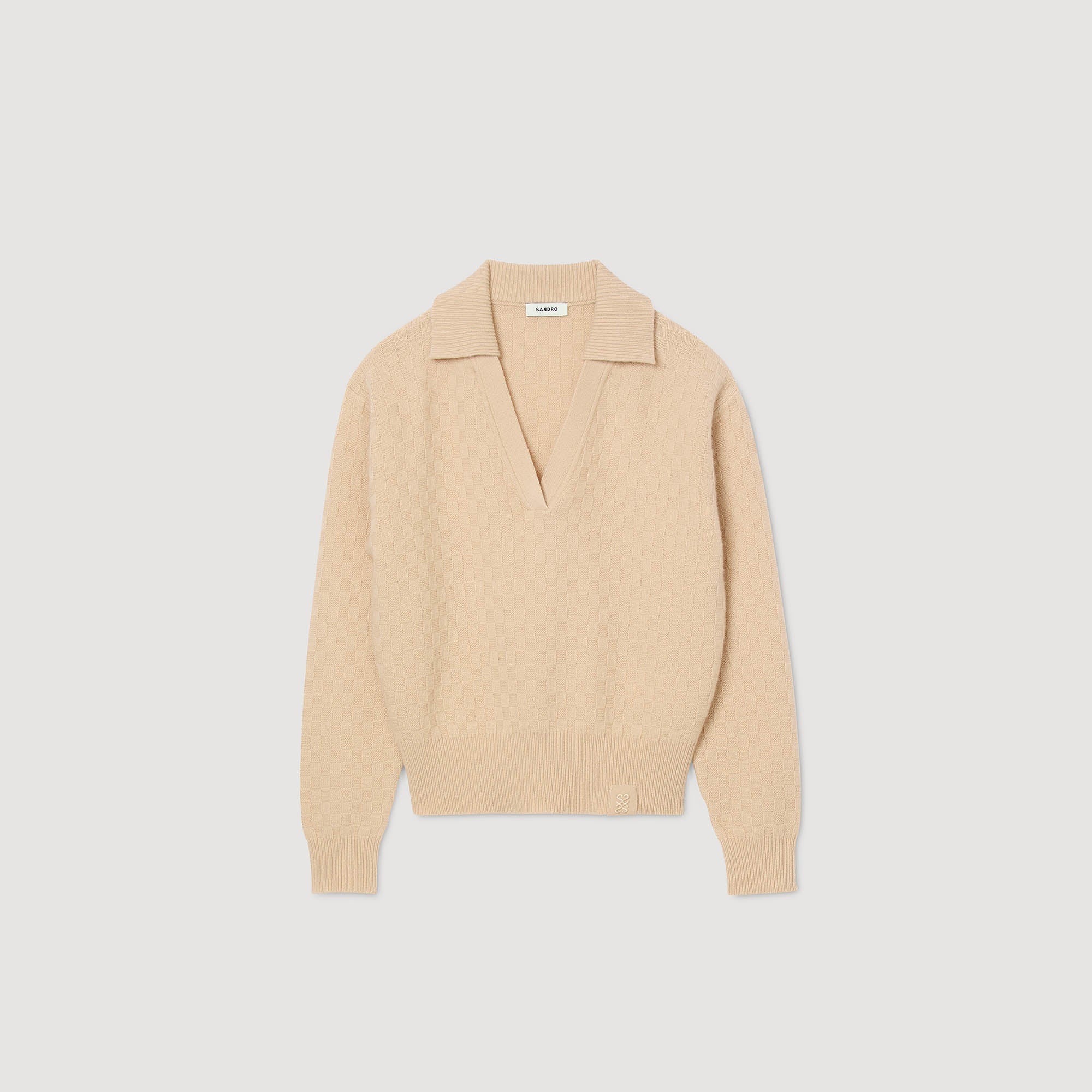 Numae Polo-Neck Jumper Beige