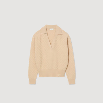 Numae Polo-Neck Jumper Beige