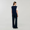 Eurie Argyle Layered Effect Jumper Navy Blue