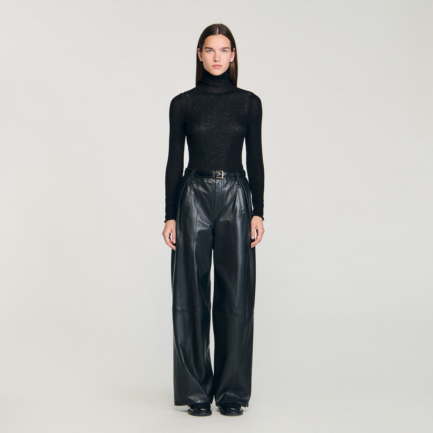 Lazare Layered Turtleneck Jumper Black