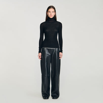 Lazare Layered Turtleneck Jumper Black