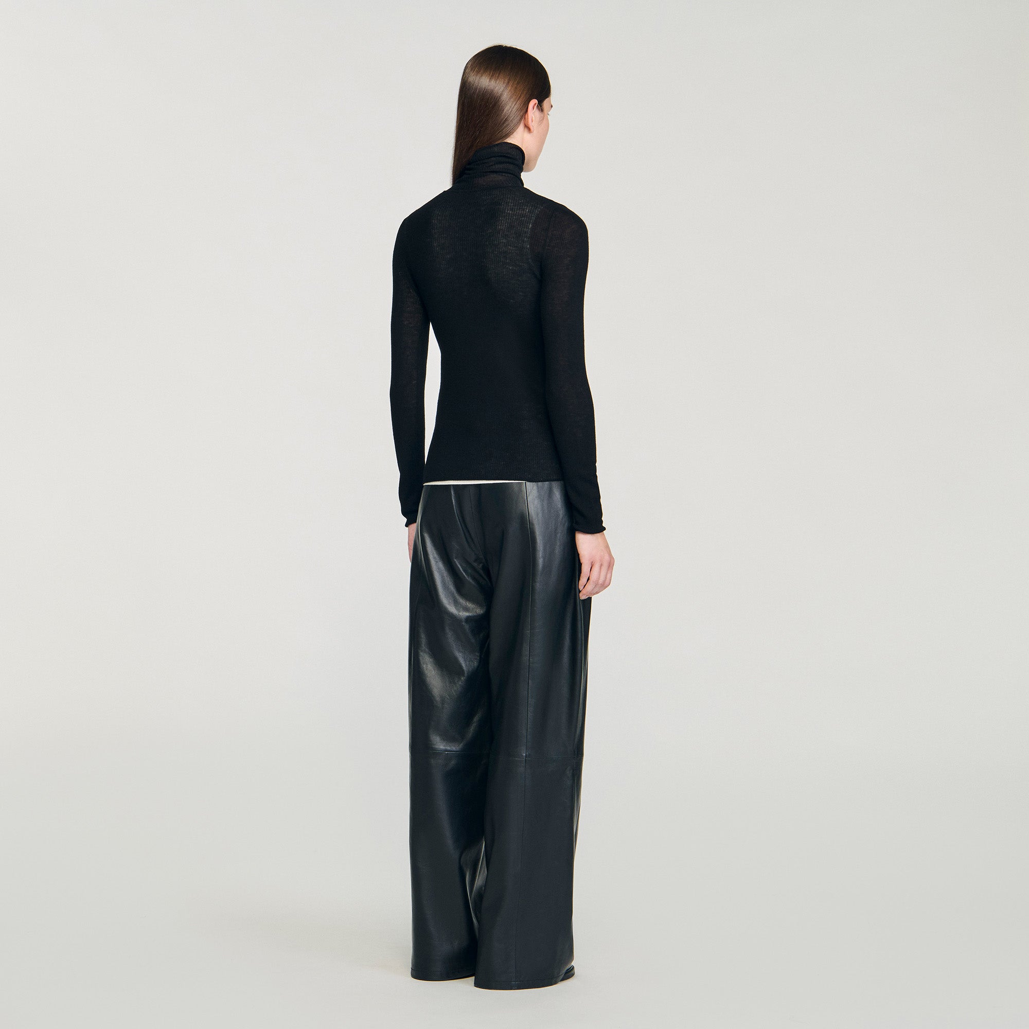 Lazare Layered Turtleneck Jumper Black