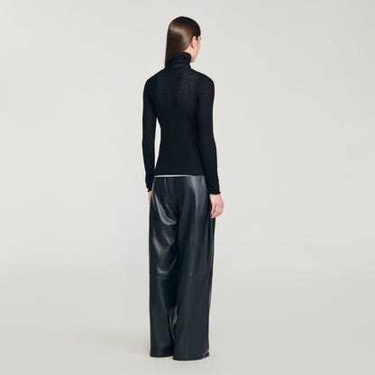Lazare Layered Turtleneck Jumper Black