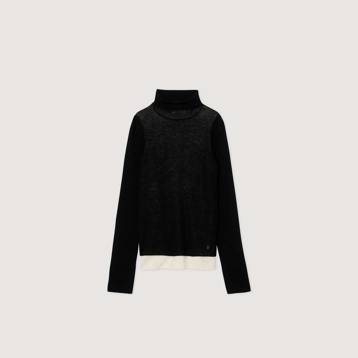 Lazare Layered Turtleneck Jumper Black