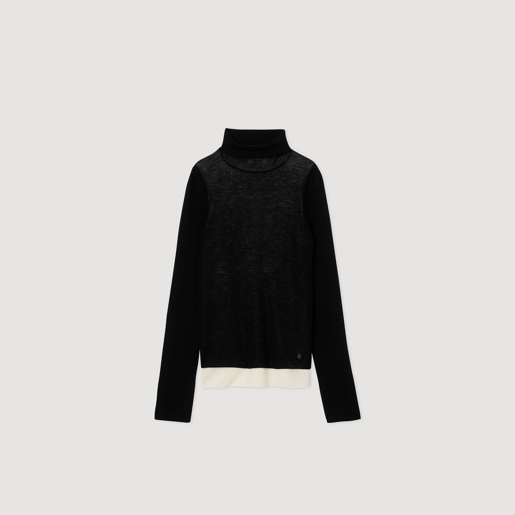 Lazare Layered Turtleneck Jumper Black