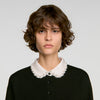Fitzgerald Beaded polo-neck jumper Black