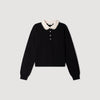 Fitzgerald Beaded polo-neck jumper Black