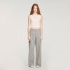 Timeo Sleeveless Short Knit Jumper Ecru