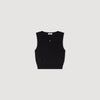 Timeo Sleeveless Short Knit Jumper BLACK