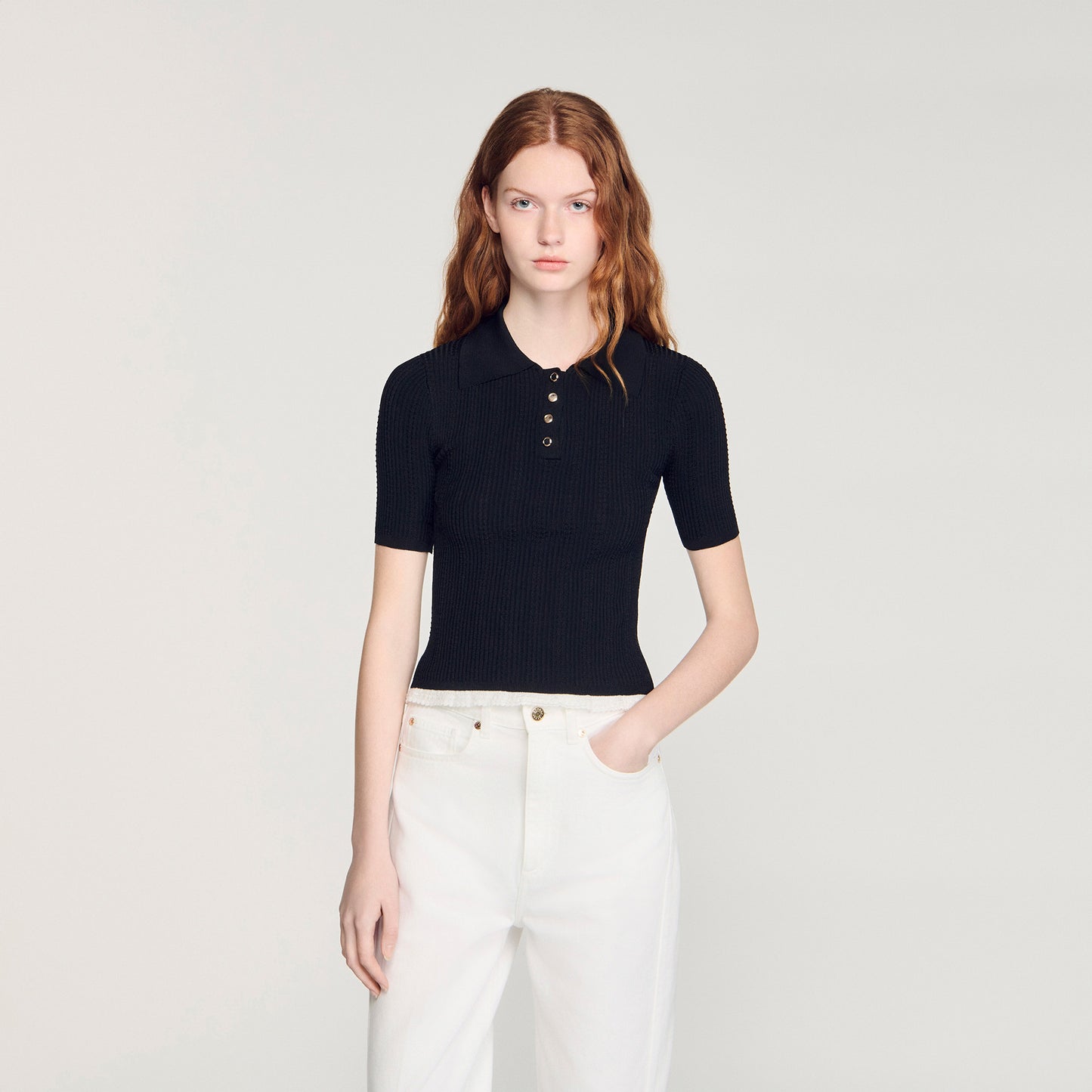 Filipe Knit Polo Shirt Black