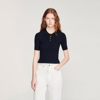 Filipe Knit Polo Shirt Black