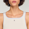 Ribbed Vest Top Ecru