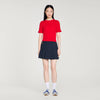 Sweet Contrast Collar Wool Jumper Red