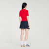 Sweet Contrast Collar Wool Jumper Red