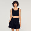 Deborah Cropped Decorative Knit Jumper Black