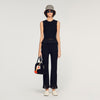 Telora Ruffled Ottoman Knit Jumper Black
