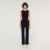 Telora Ruffled Ottoman Knit Jumper Black
