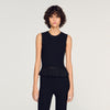 Telora Ruffled Ottoman Knit Jumper Black