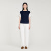 Artemia Pointelle Knit Jumper NAVY BLUE