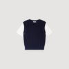 Artemia Pointelle Knit Jumper NAVY BLUE