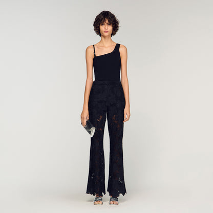 Asymmetric Knit Jumper Black