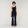 Asymmetric Knit Jumper Black