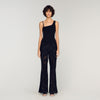 Asymmetric Knit Jumper Black