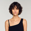 Asymmetric Knit Jumper Black