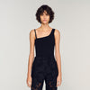 Asymmetric Knit Jumper Black