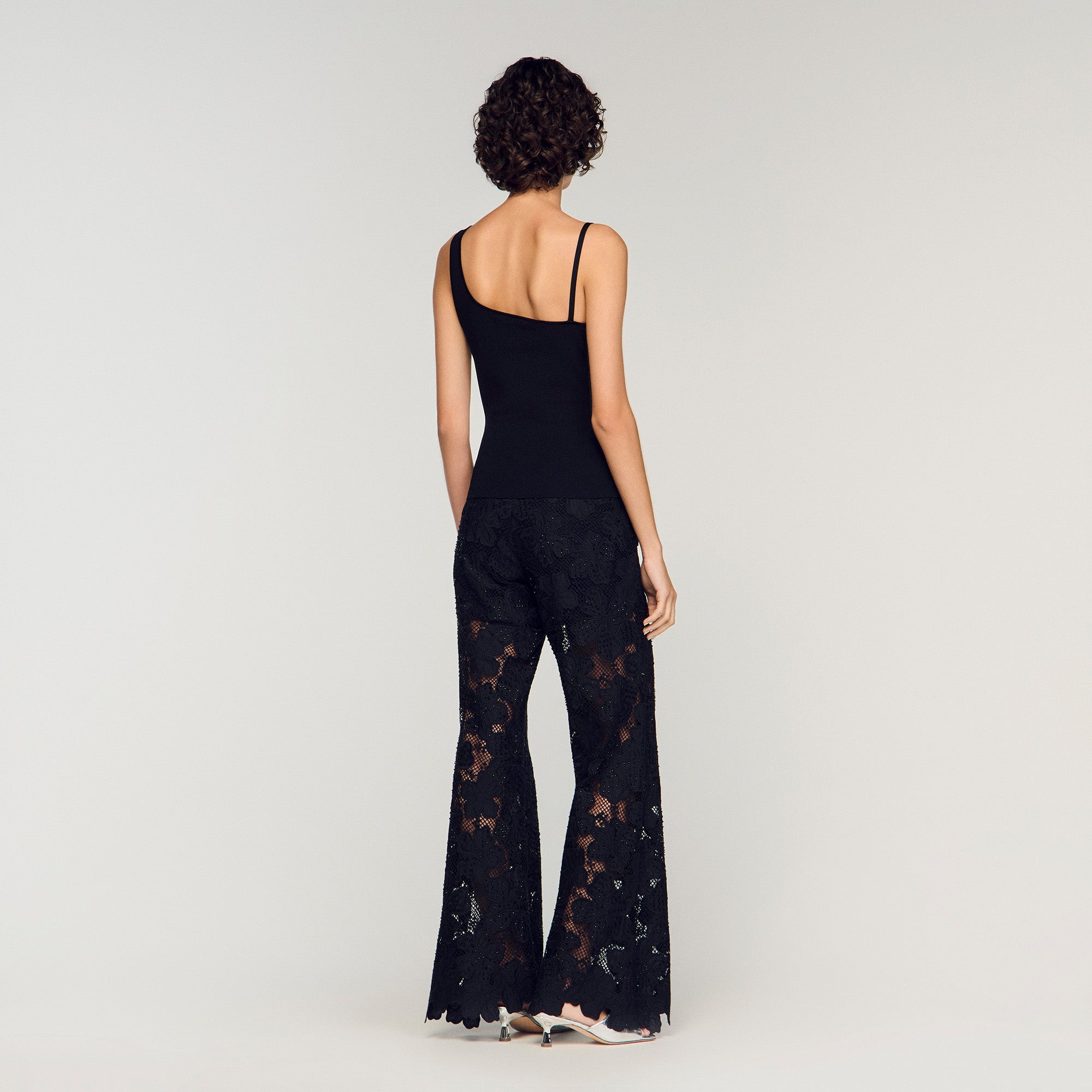Asymmetric Knit Jumper Black