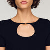 Nacre Openwork Collar Jumper Black