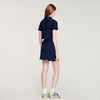 Campea Decorative Knit Polo-Neck Jumper Navy Blue
