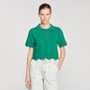 Campea Cropped Decorative Knit Jumper EMEURAUDE GREEN