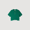 Campea Cropped Decorative Knit Jumper EMEURAUDE GREEN