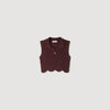Davis Cropped Decorative Knit Top Brown